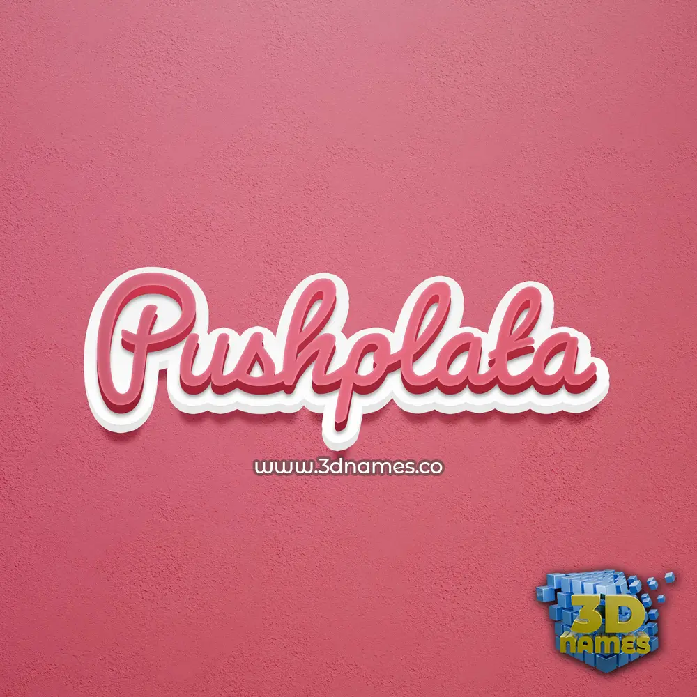 pushplata in Red Scribble style - 3D name wallpaper