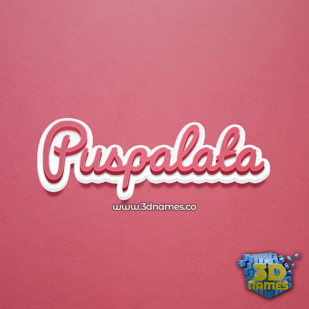 puspalata in Red Scribble style - 3D name wallpaper