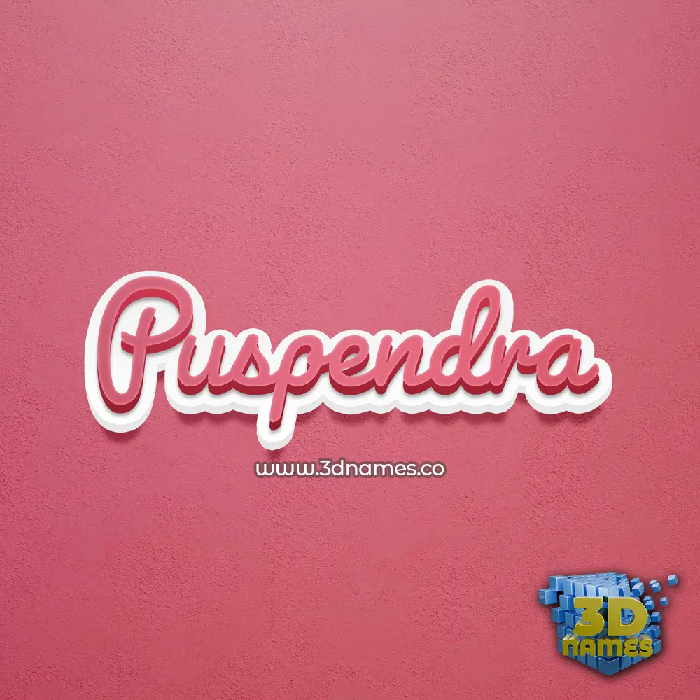 puspendra in Red Scribble style - 3D name wallpaper