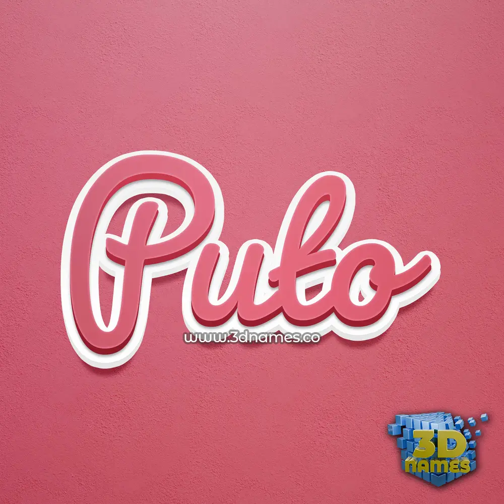 puto in Red Scribble style - 3D name wallpaper