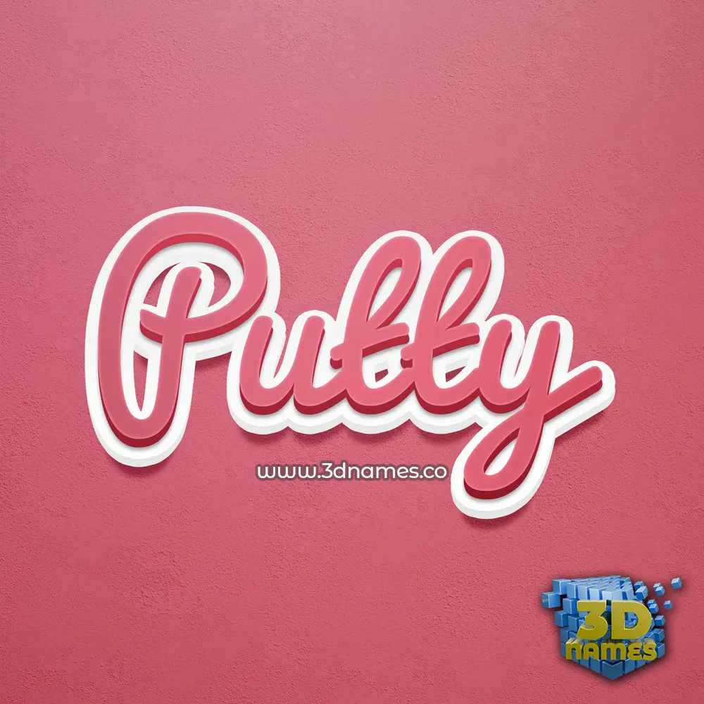 putty in Red Scribble style - 3D name wallpaper