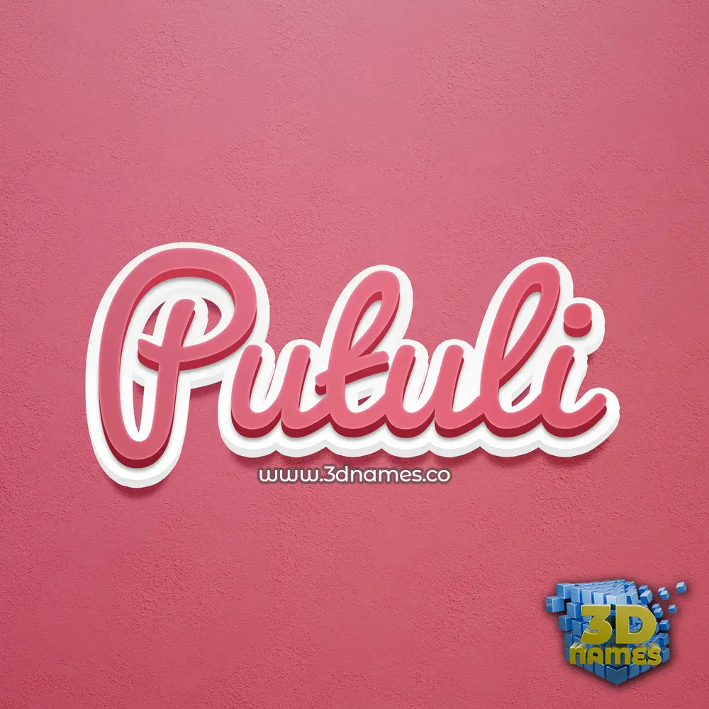 putuli in Red Scribble style - 3D name wallpaper