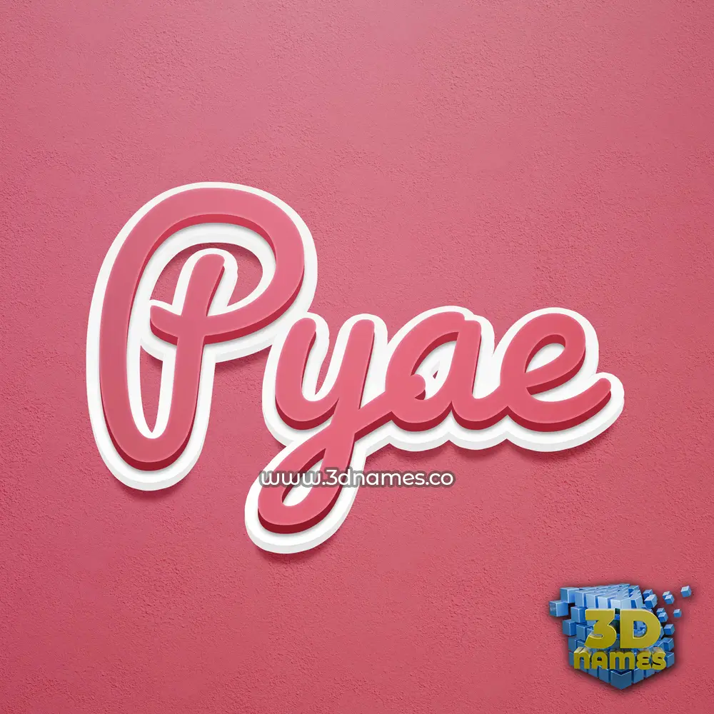 pyae in Red Scribble style - 3D name wallpaper