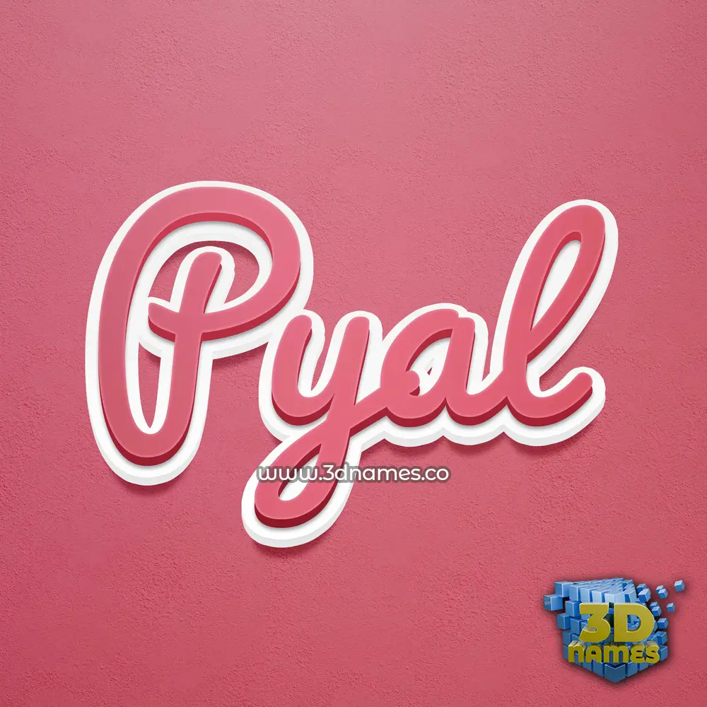 pyal in Red Scribble style - 3D name wallpaper