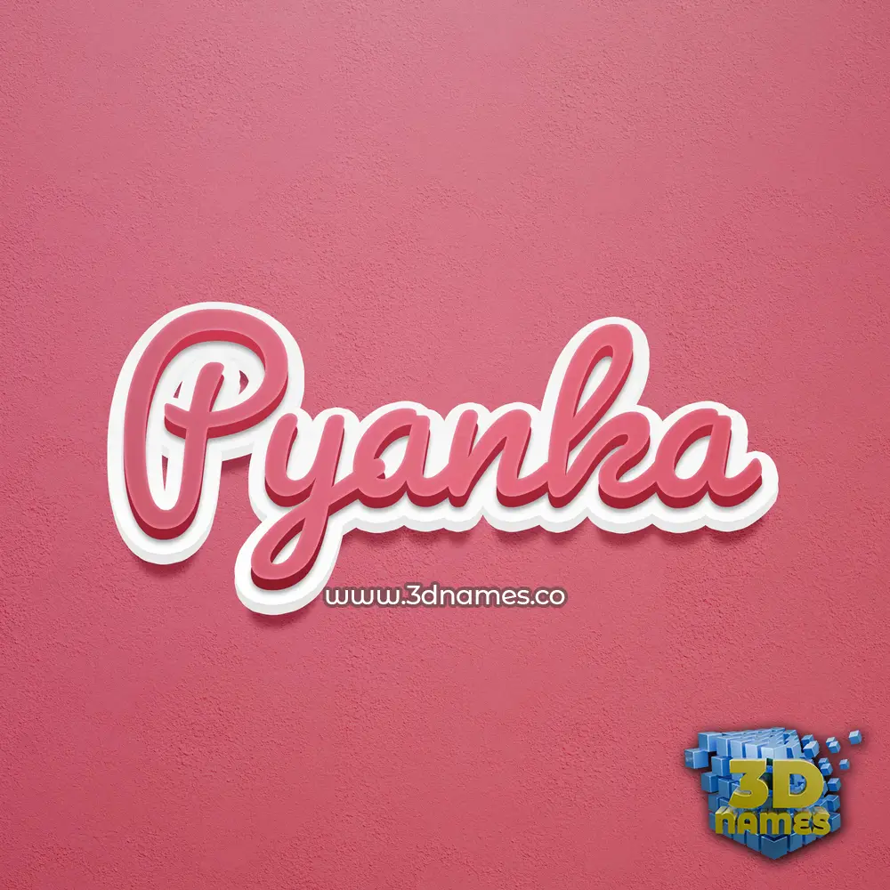 pyanka in Red Scribble style - 3D name wallpaper