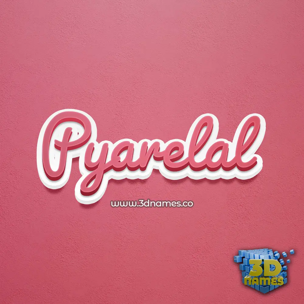 pyarelal in Red Scribble style - 3D name wallpaper