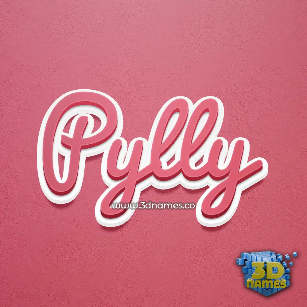 pylly in Red Scribble style - 3D name wallpaper