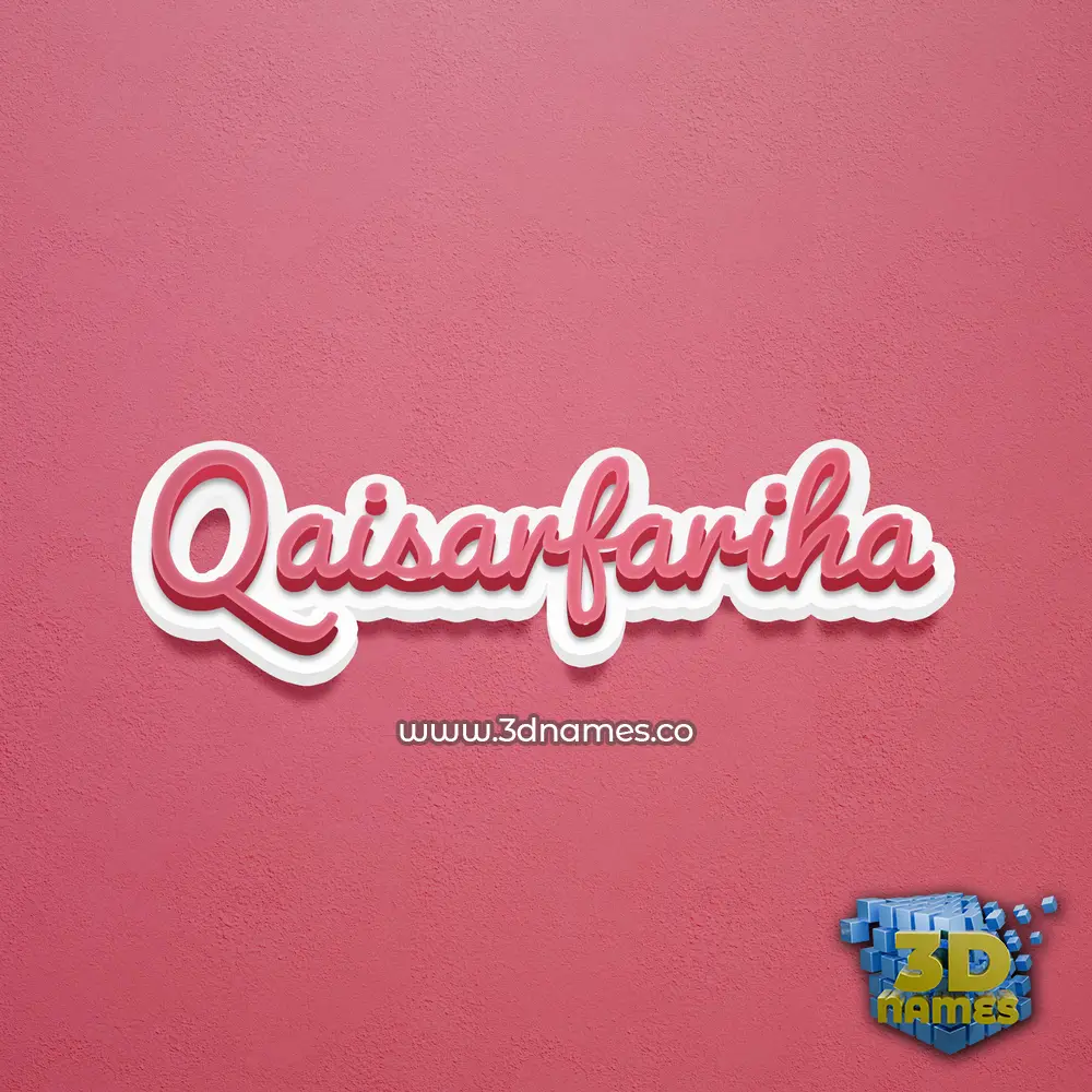 qaisarfariha in Red Scribble style - 3D name wallpaper