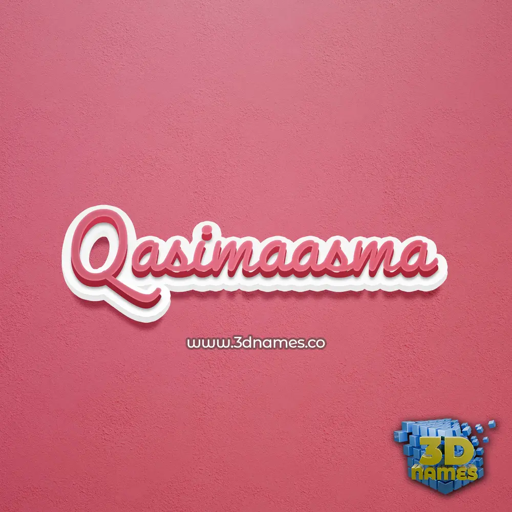 qasimaasma in Red Scribble style - 3D name wallpaper