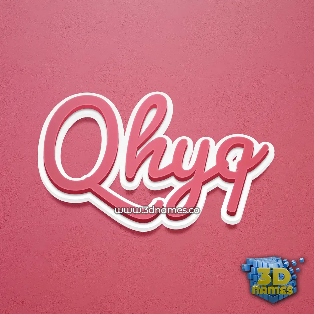 qhyq in Red Scribble style - 3D name wallpaper