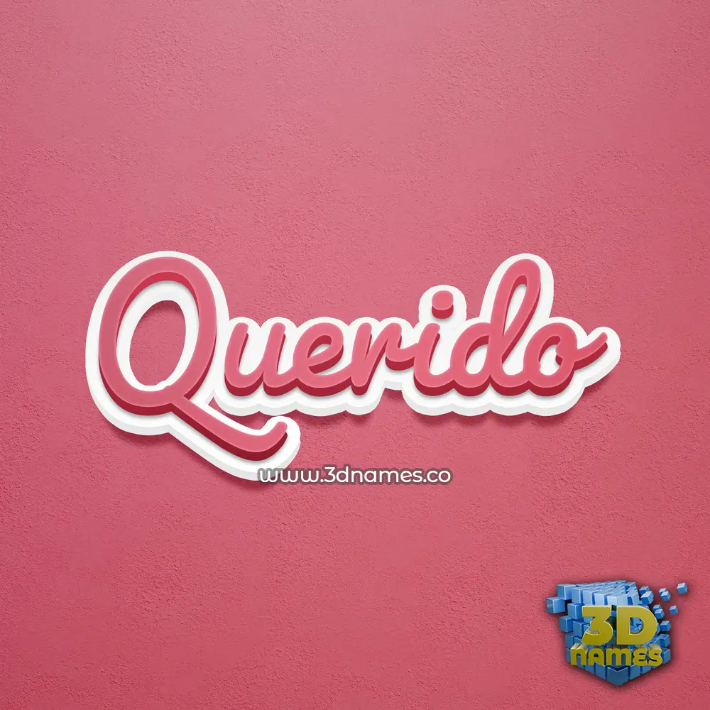 querido in Red Scribble style - 3D name wallpaper