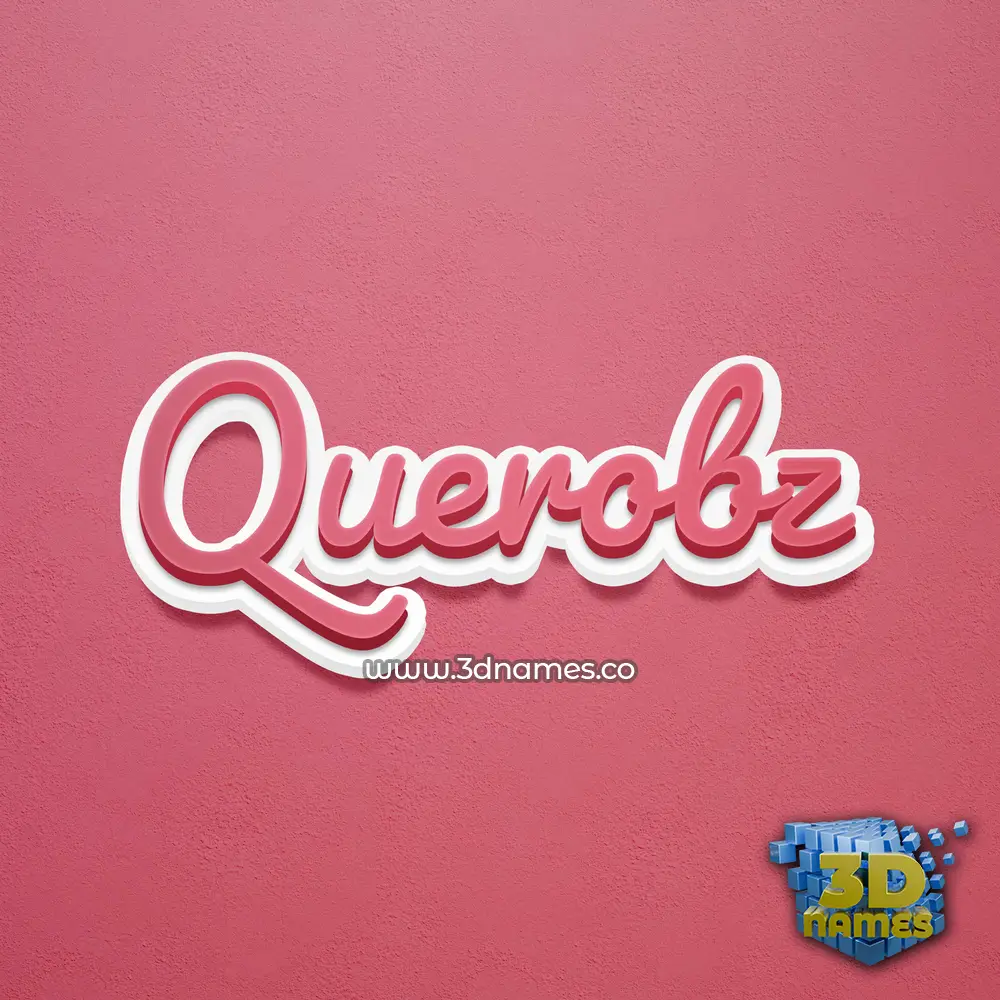 querobz in Red Scribble style - 3D name wallpaper