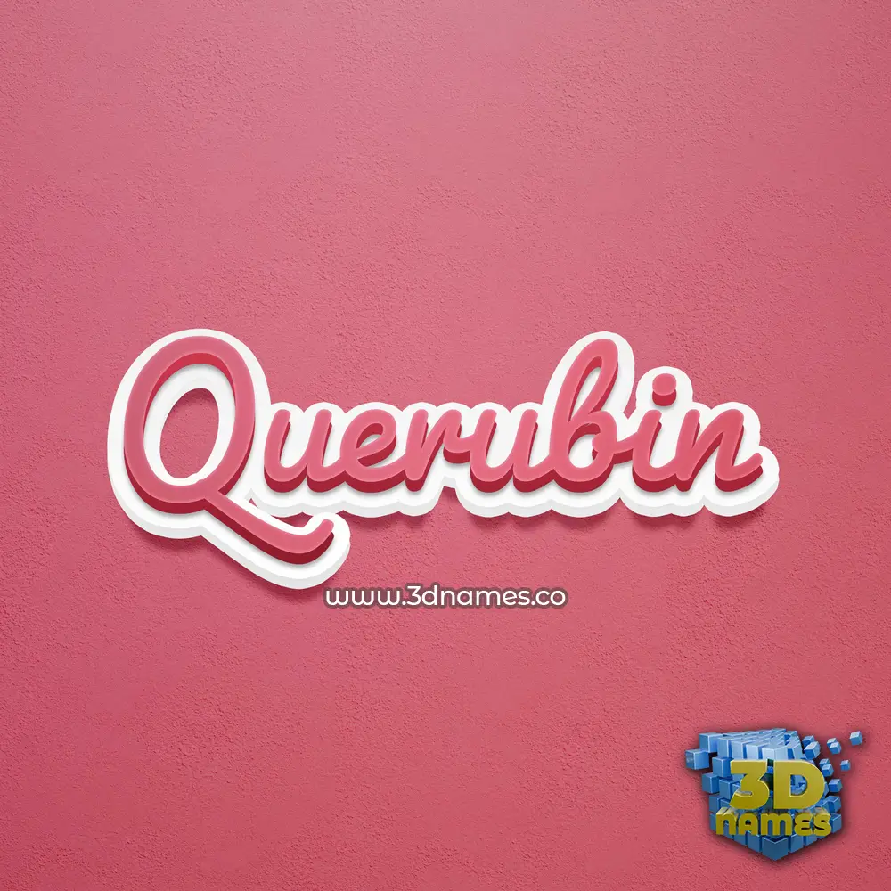 querubin in Red Scribble style - 3D name wallpaper