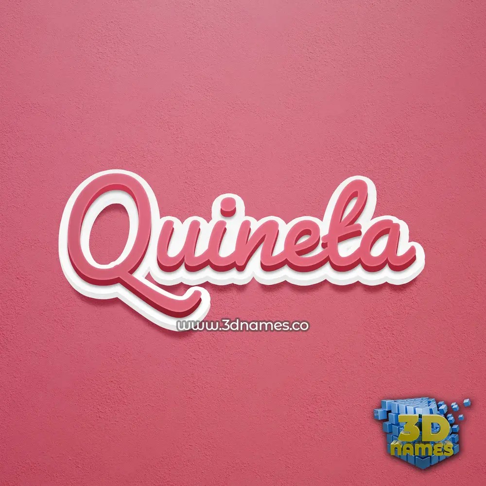 quineta in Red Scribble style - 3D name wallpaper