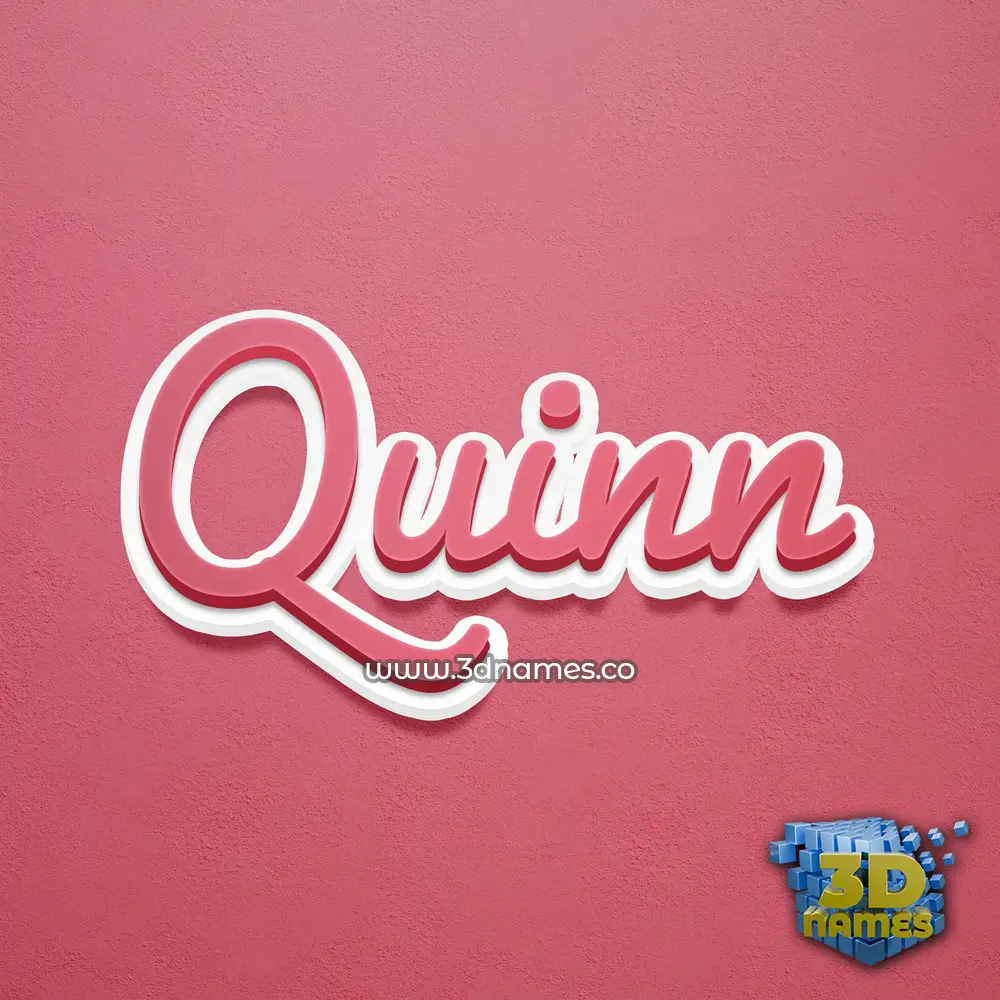 quinn in Red Scribble style - 3D name wallpaper