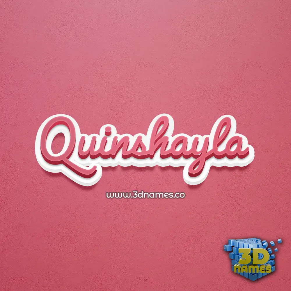 quinshayla in Red Scribble style - 3D name wallpaper