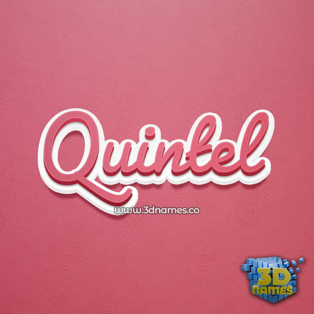 quintel in Red Scribble style - 3D name wallpaper