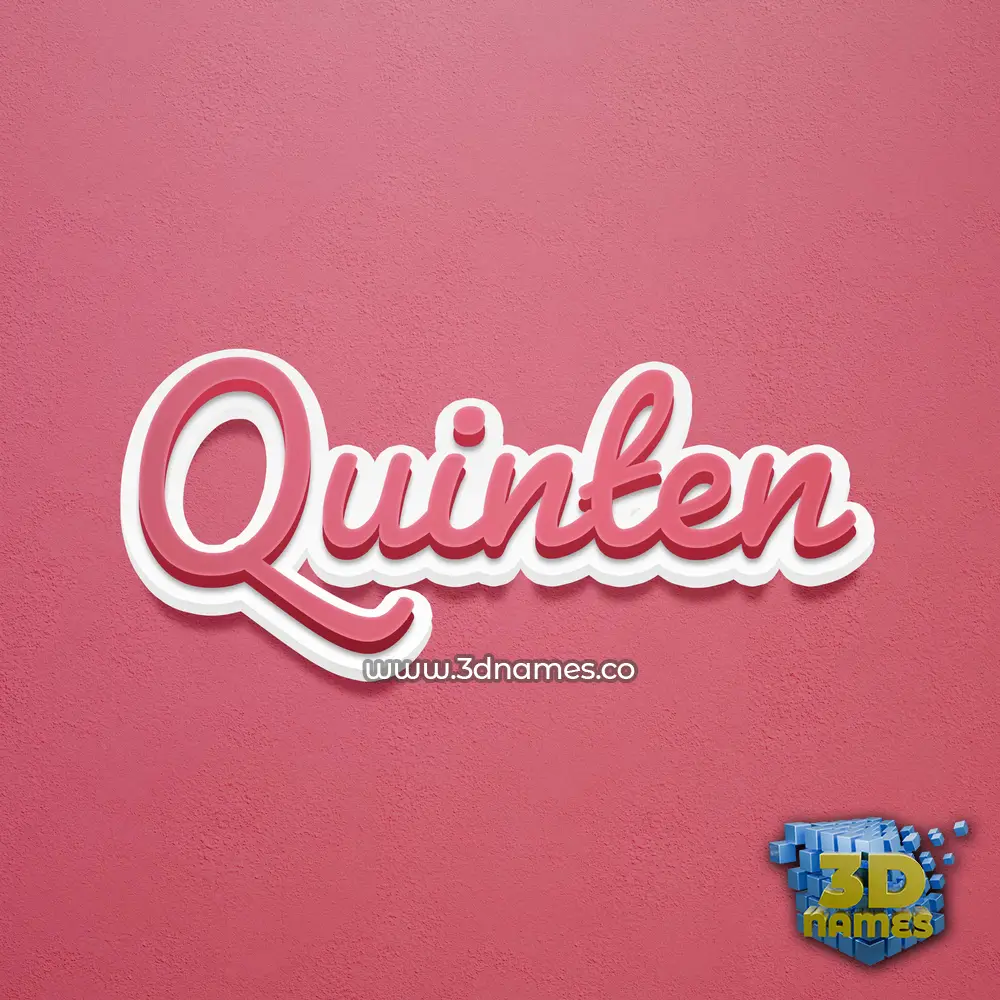 quinten in Red Scribble style - 3D name wallpaper