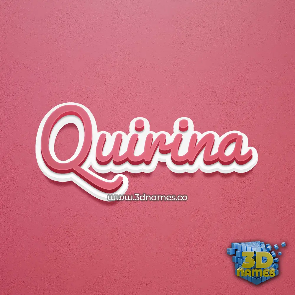 quirina in Red Scribble style - 3D name wallpaper