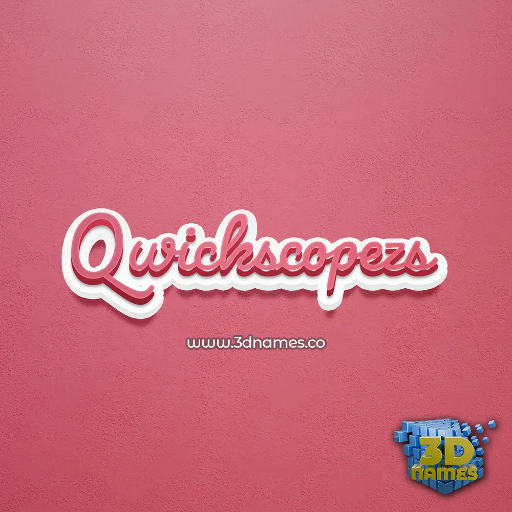 qwickscopezs in Red Scribble style - 3D name wallpaper