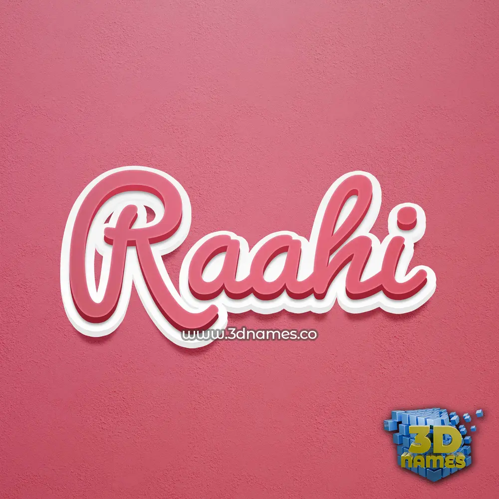 raahi in Red Scribble style - 3D name wallpaper