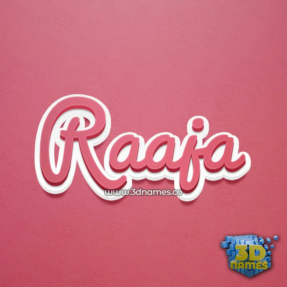 raaja in Red Scribble style - 3D name wallpaper