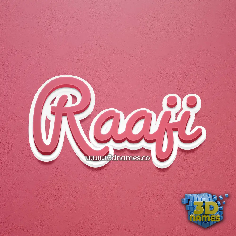 raaji in Red Scribble style - 3D name wallpaper