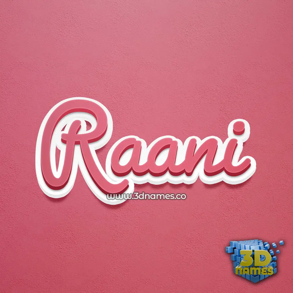 raani in Red Scribble style - 3D name wallpaper