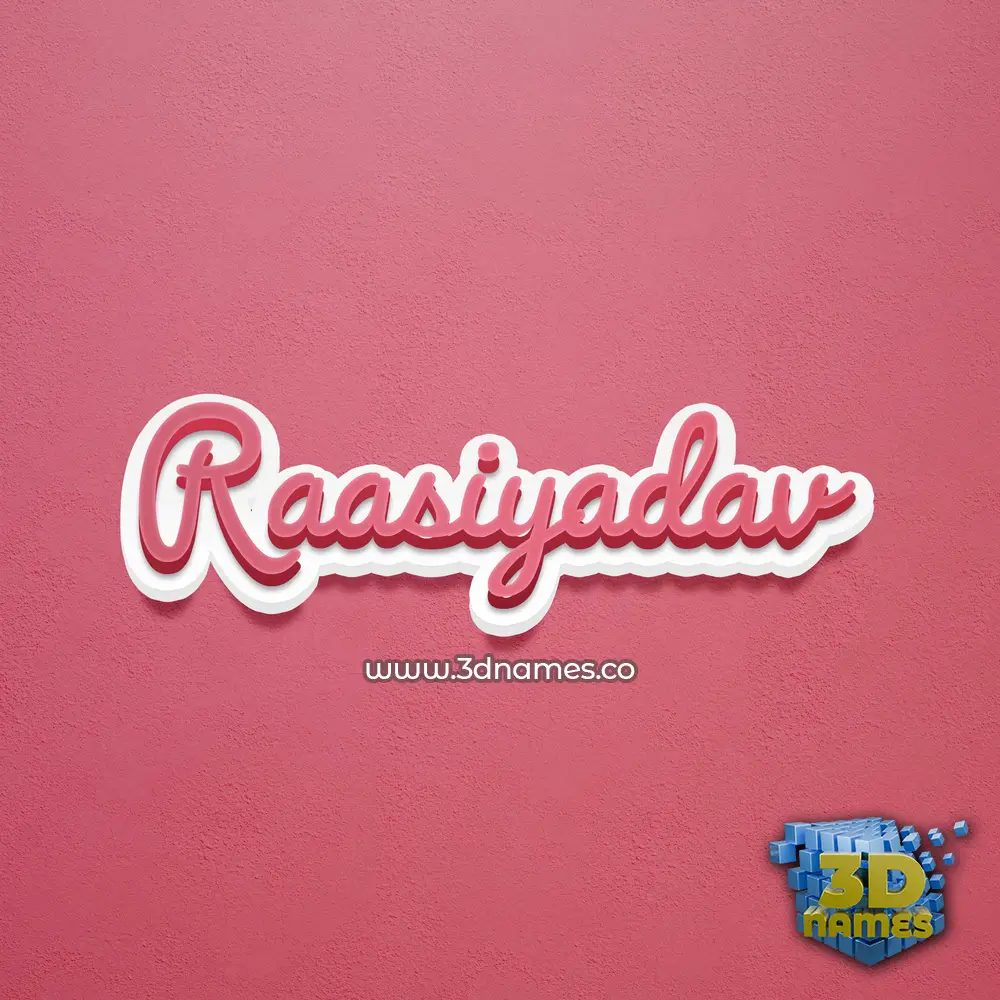 raasiyadav in Red Scribble style - 3D name wallpaper