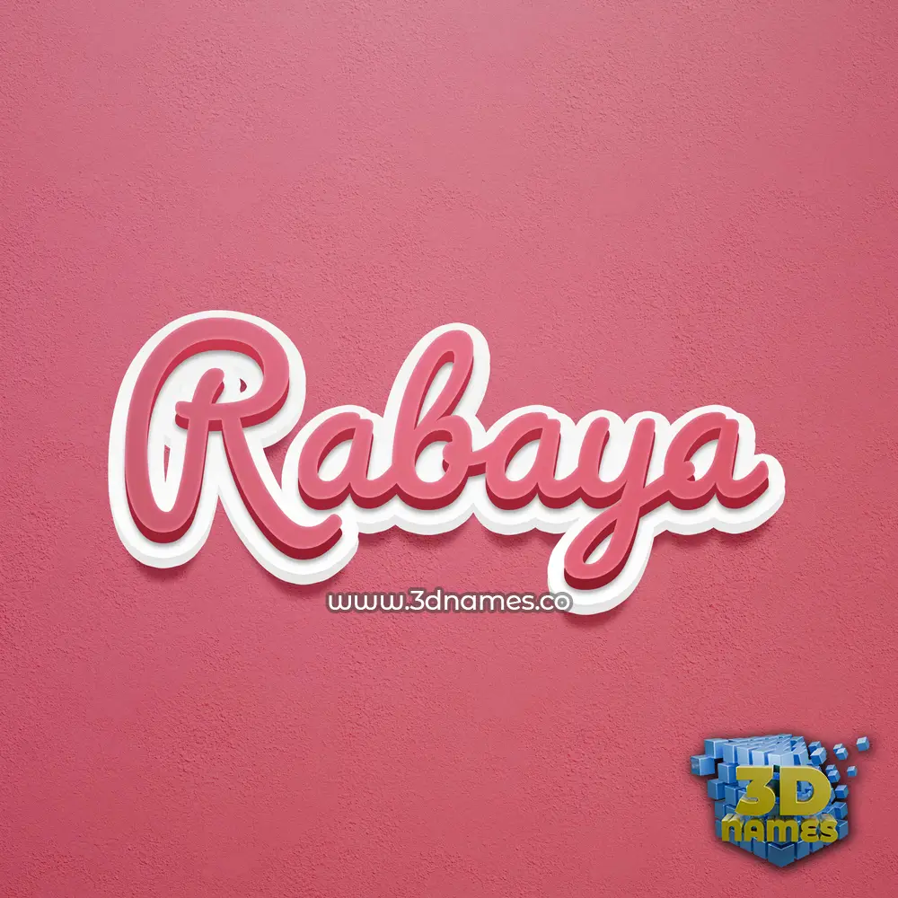 rabaya in Red Scribble style - 3D name wallpaper