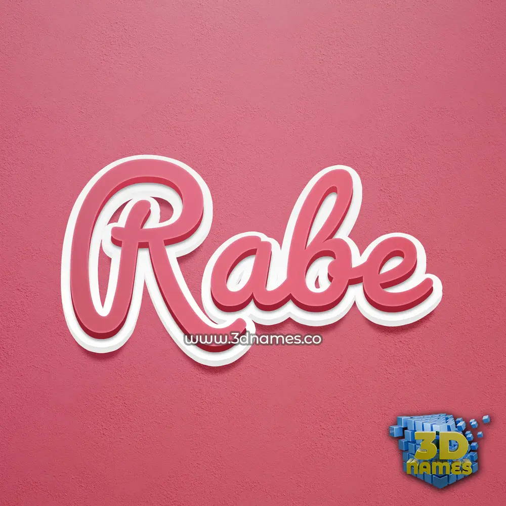 rabe in Red Scribble style - 3D name wallpaper