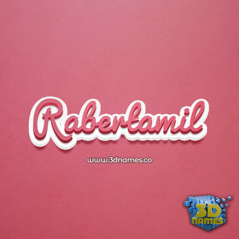 rabertamil in Red Scribble style - 3D name wallpaper