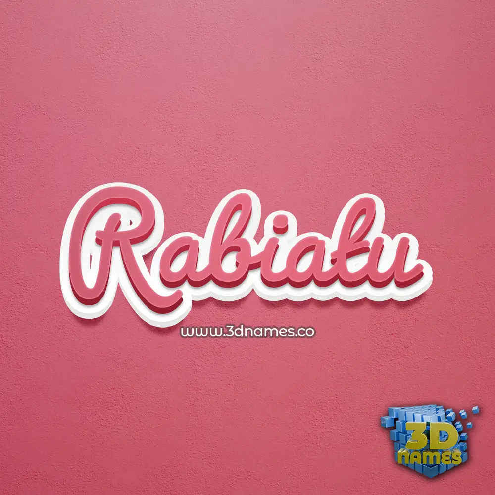 rabiatu in Red Scribble style - 3D name wallpaper