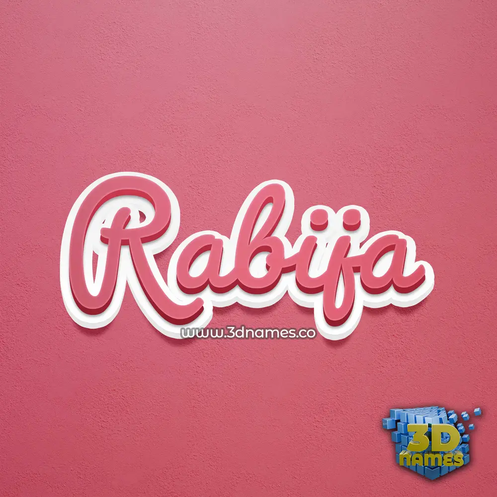 rabija in Red Scribble style - 3D name wallpaper