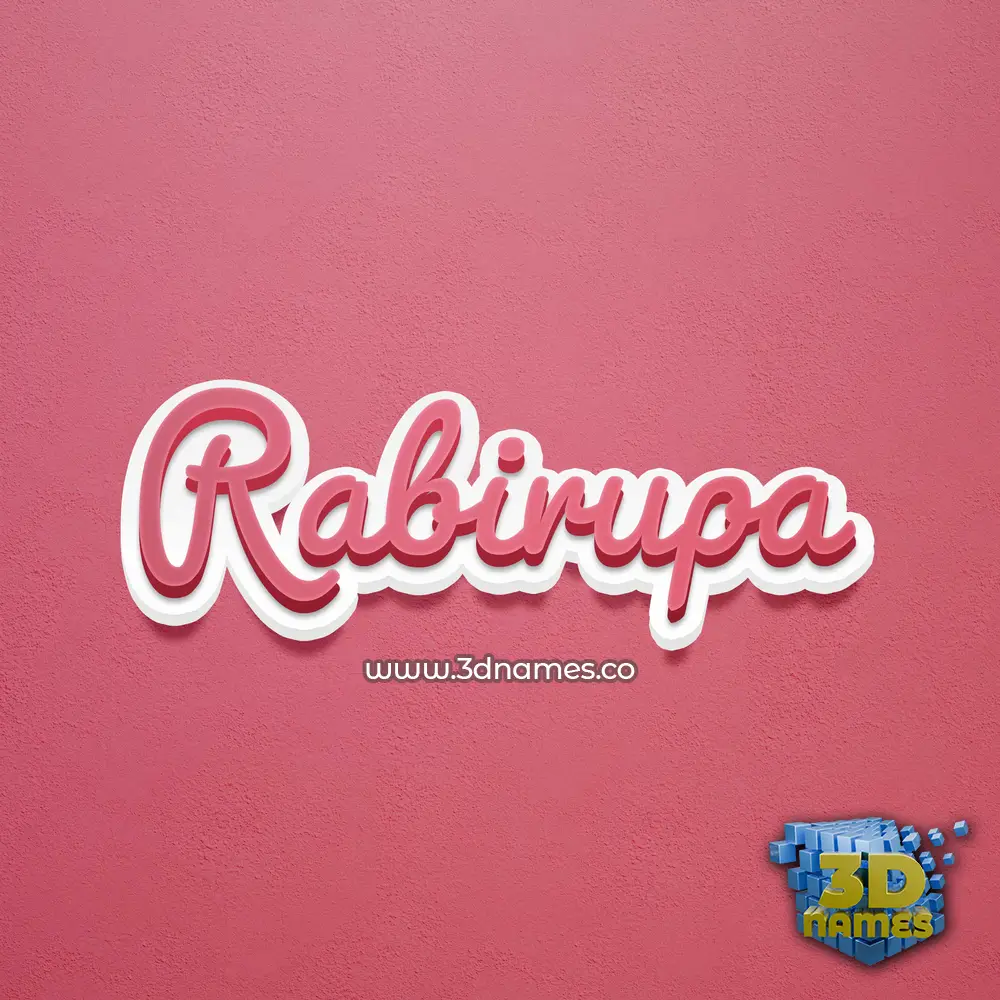 rabirupa in Red Scribble style - 3D name wallpaper