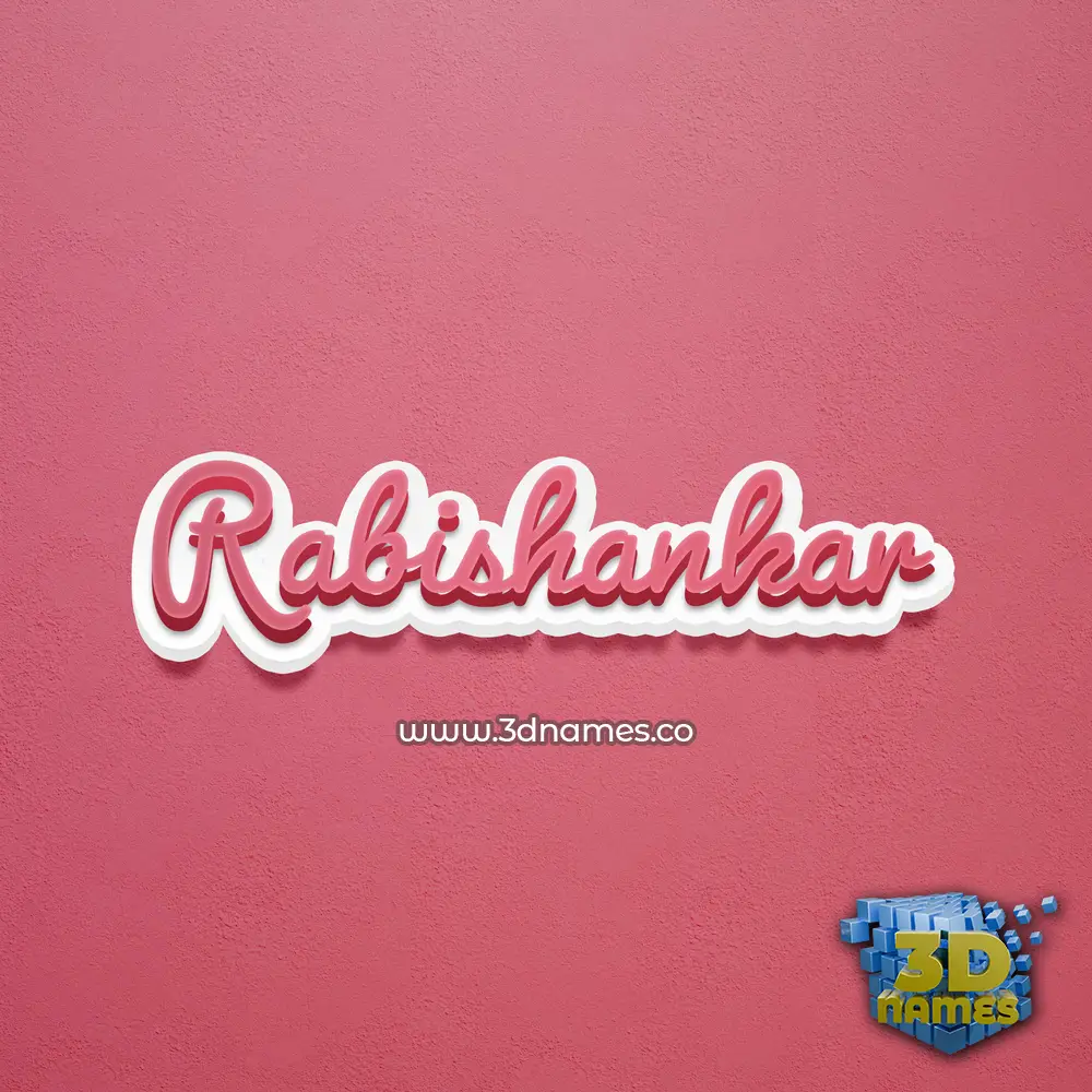 rabishankar in Red Scribble style - 3D name wallpaper