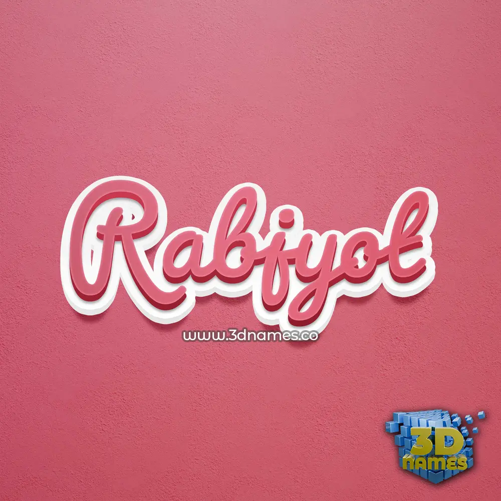rabjyot in Red Scribble style - 3D name wallpaper