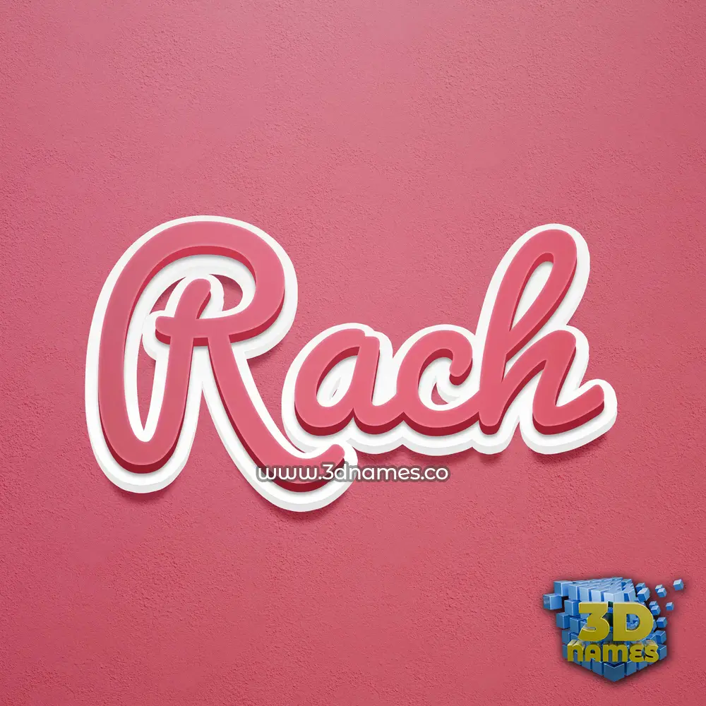 rach in Red Scribble style - 3D name wallpaper