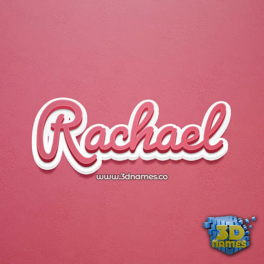 rachael in Red Scribble style - 3D name wallpaper