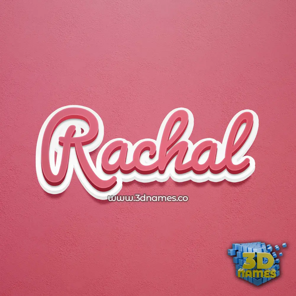 rachal in Red Scribble style - 3D name wallpaper