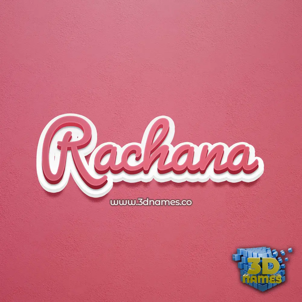rachana in Red Scribble style - 3D name wallpaper