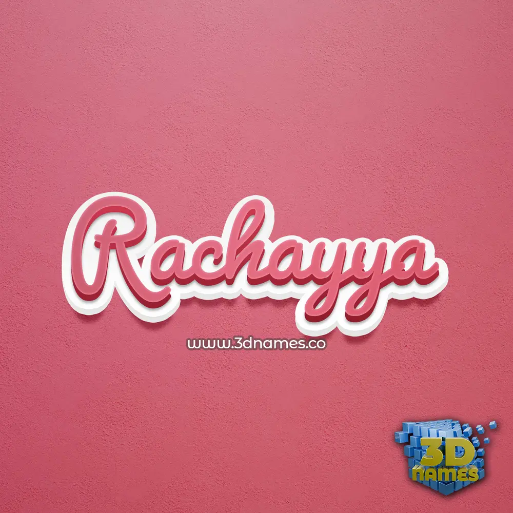 rachayya in Red Scribble style - 3D name wallpaper
