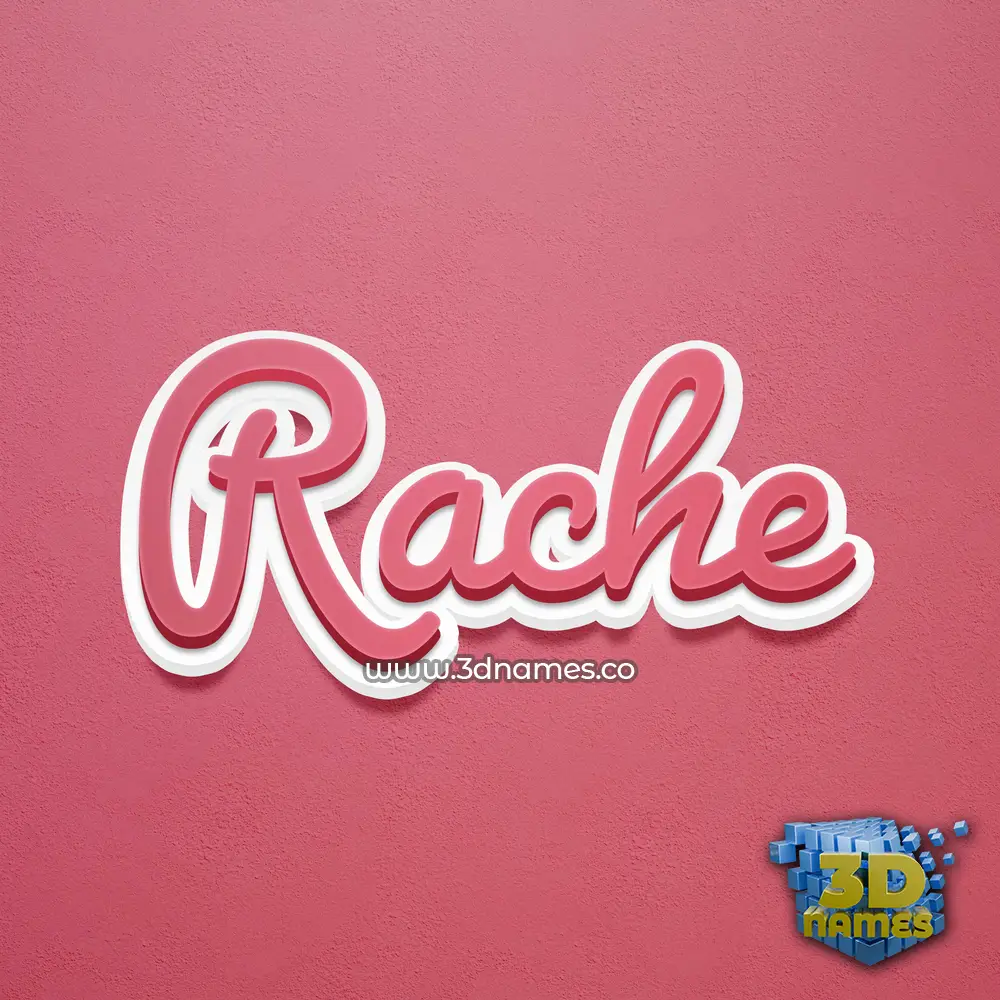 rache in Red Scribble style - 3D name wallpaper