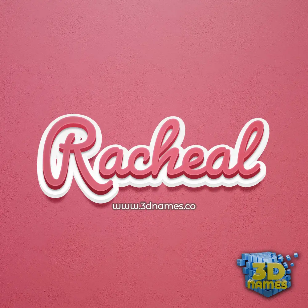 racheal in Red Scribble style - 3D name wallpaper