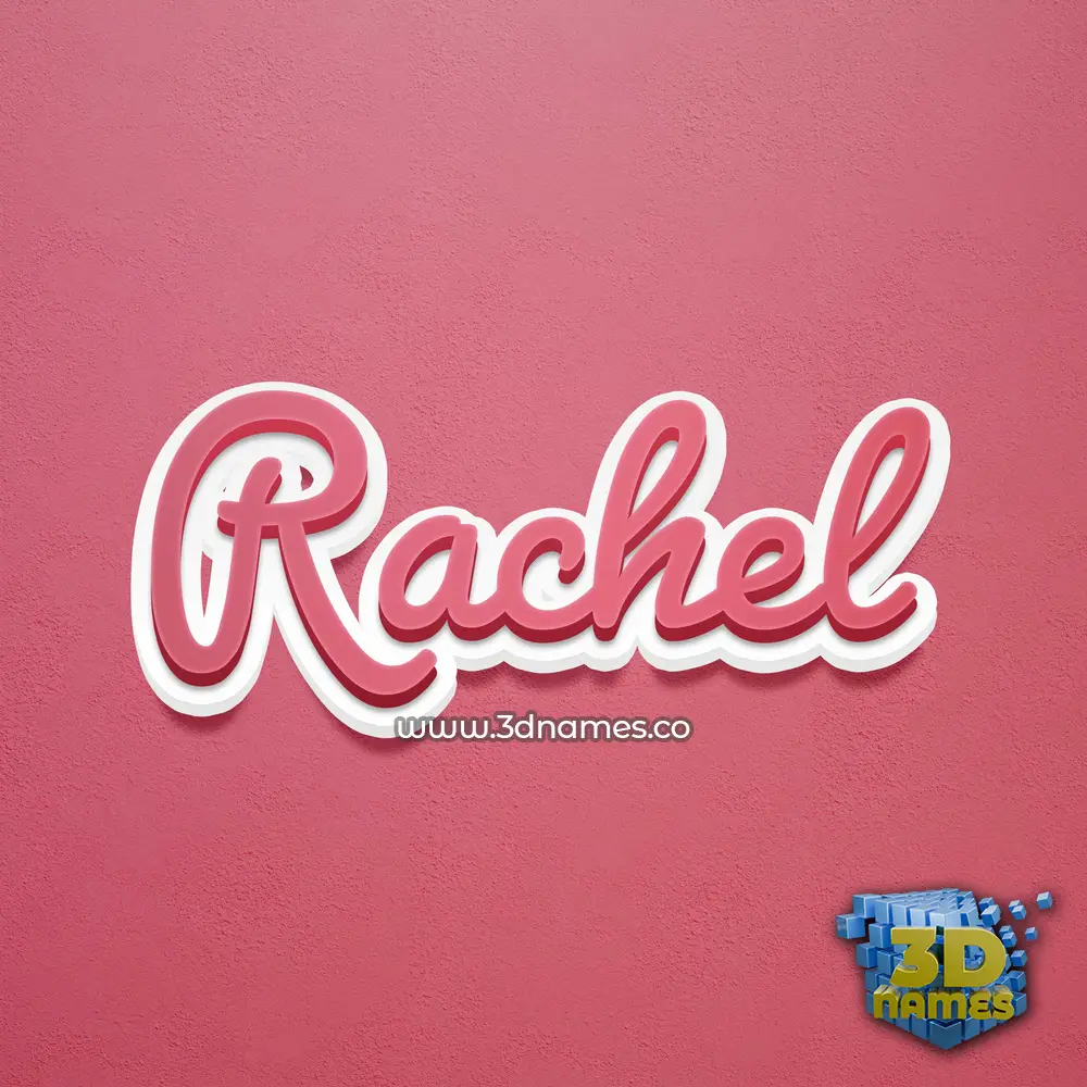 rachel in Red Scribble style - 3D name wallpaper