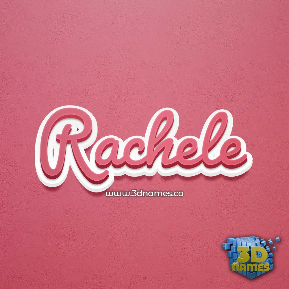rachele in Red Scribble style - 3D name wallpaper