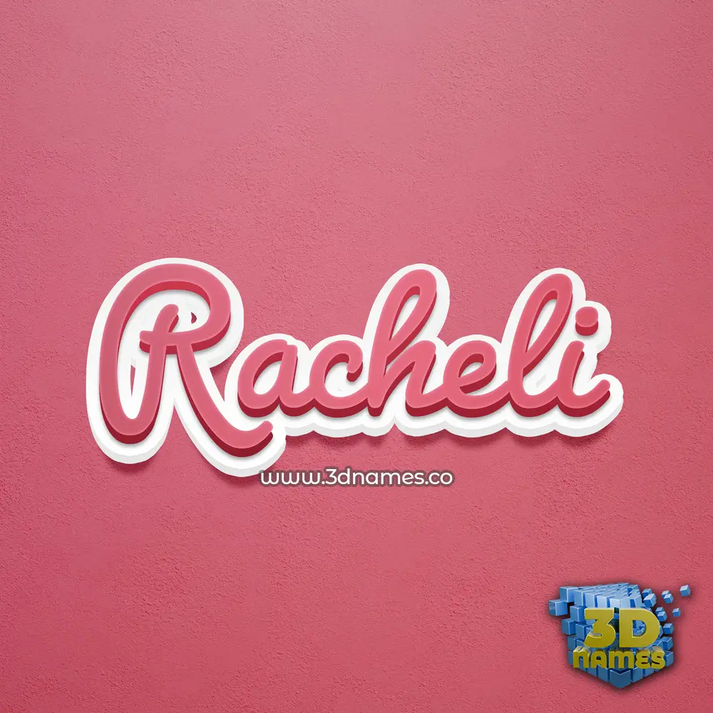 racheli in Red Scribble style - 3D name wallpaper