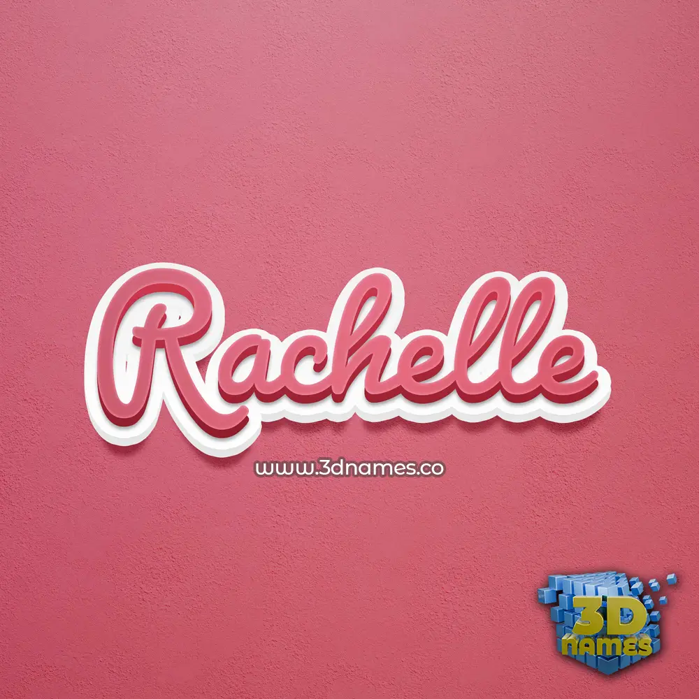 rachelle in Red Scribble style - 3D name wallpaper