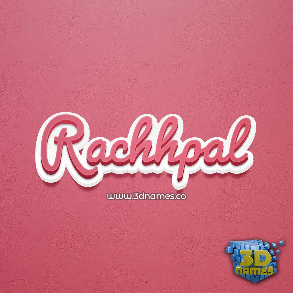rachhpal in Red Scribble style - 3D name wallpaper