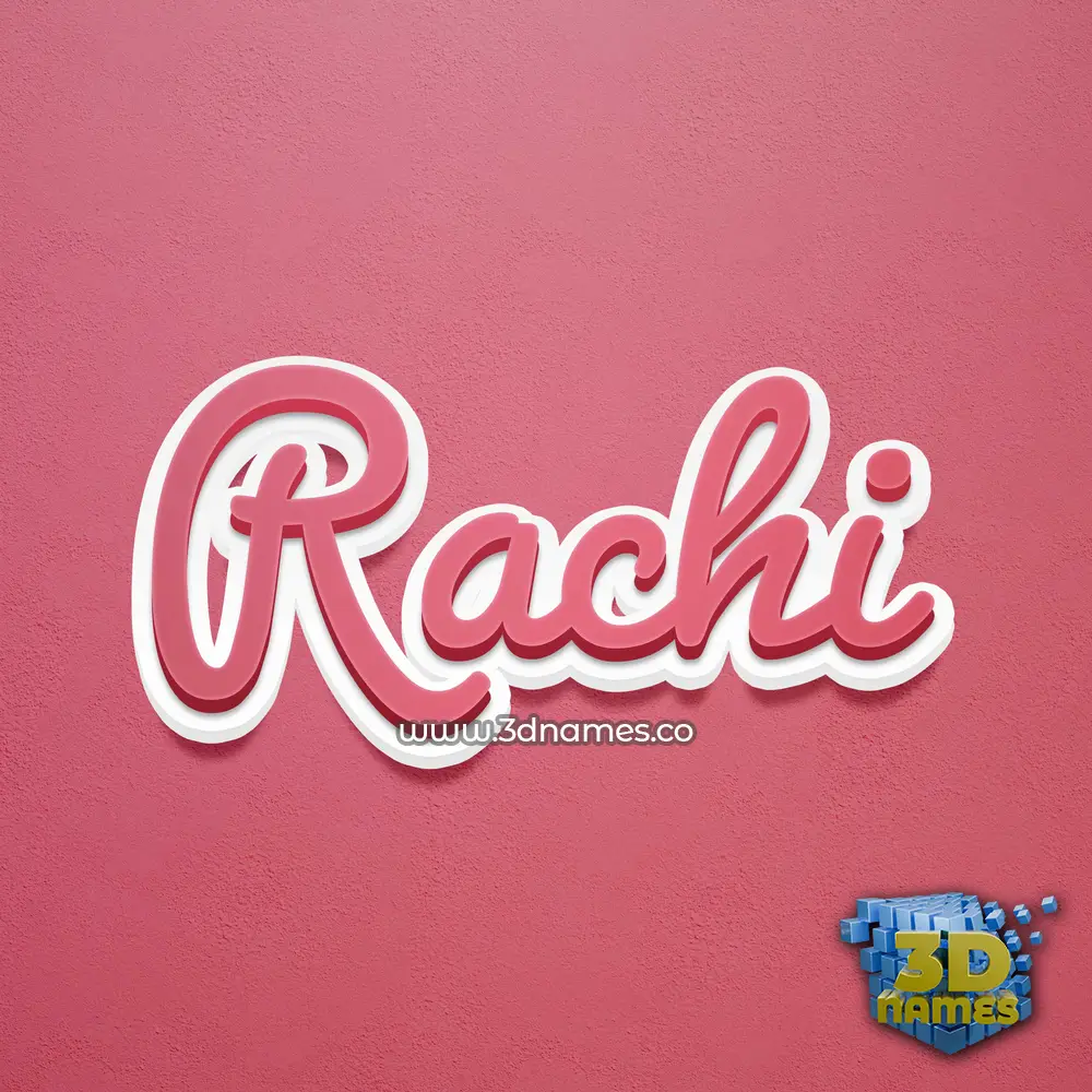 rachi in Red Scribble style - 3D name wallpaper